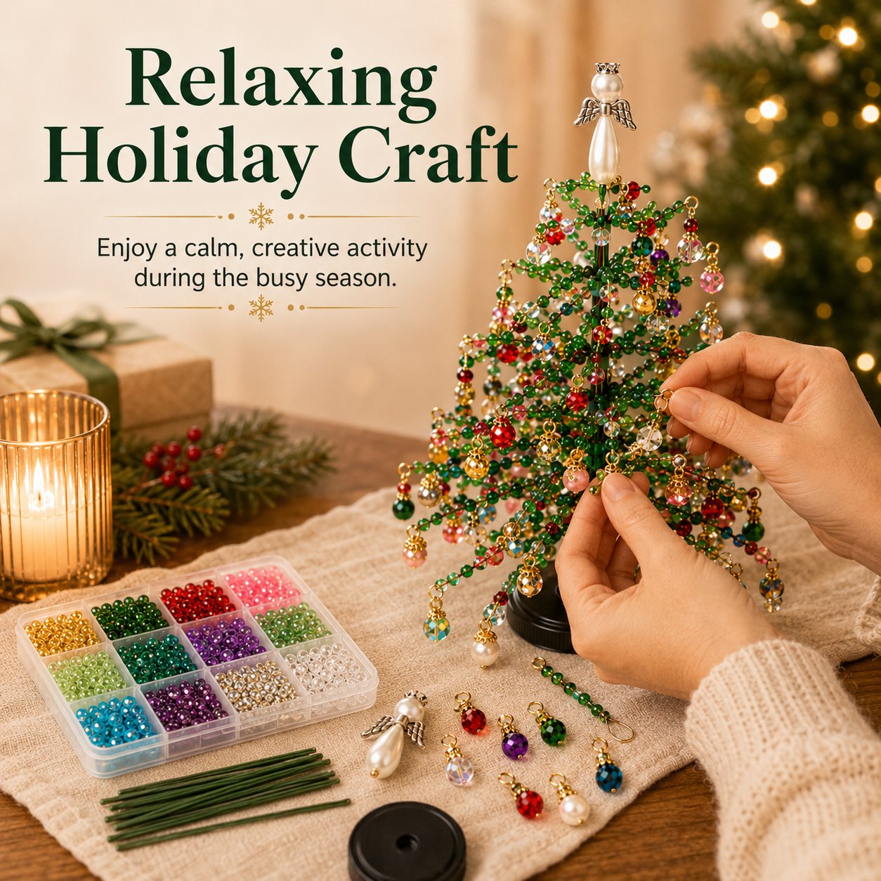 DIY Beaded Christmas Tree Kit
