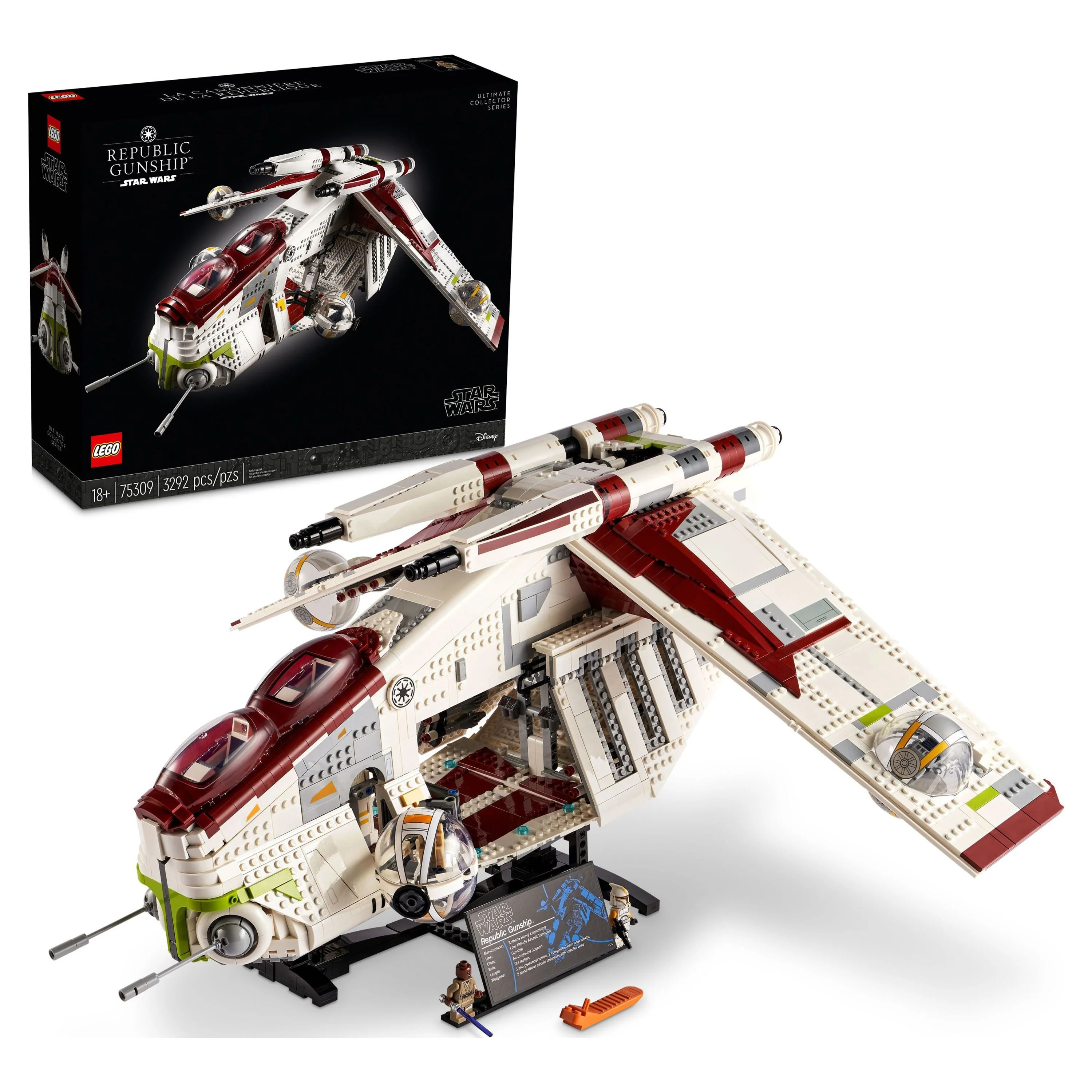 LEGO Star Wars Republic Gunship 75309 UCS Display Model Kit for Adults to Build, Ultimate Collector Series, Office or Home Decor Gift Idea