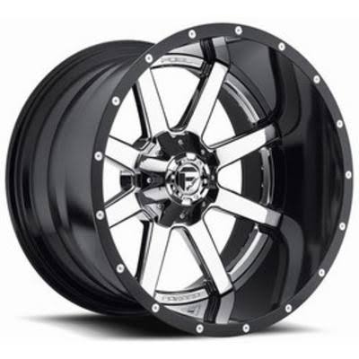 Fuel Off-Road D260 Maverick, 20x10 Wheel with 8 on 6.5 Bolt Pattern - Chrome Center Black Lip - D26020008247 - Megean