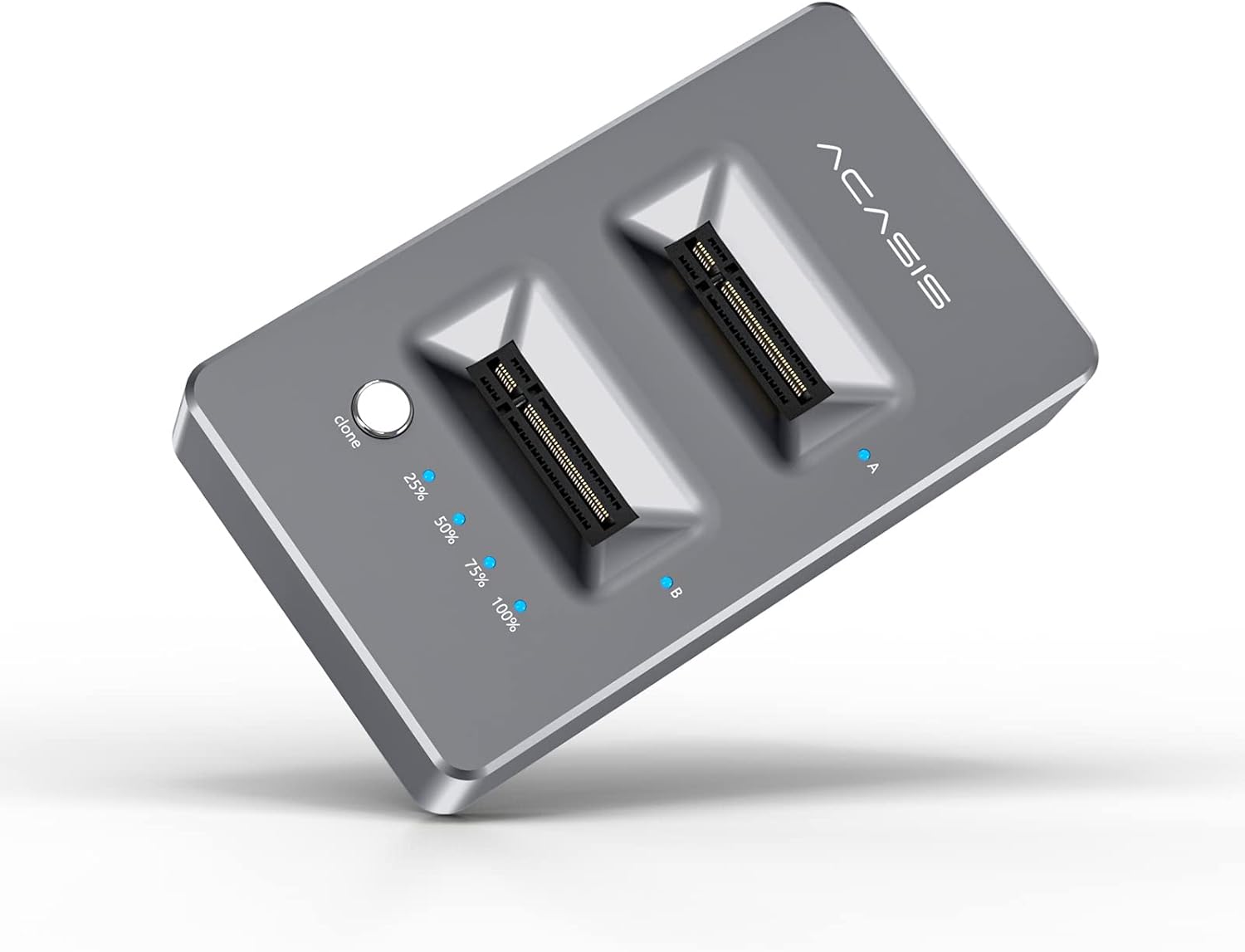 ACASIS Dual-Bay M.2 NVME Docking Station, Dual Nvme M.2 Duplicator Offline Clone, Tool-Free USB Type-C SSD Enclosure Compatible with M Key SSDs