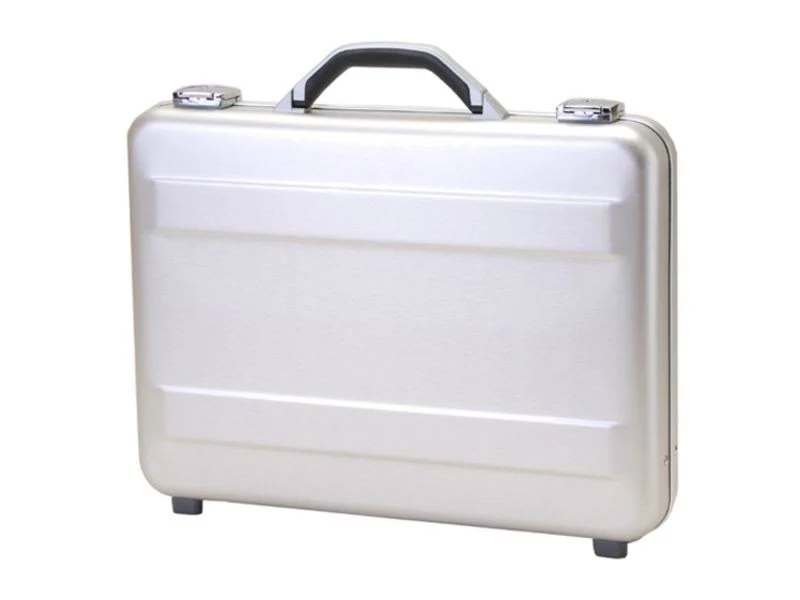 TZ Case Molded Aluminum Slim Line Attache Case (Silver)