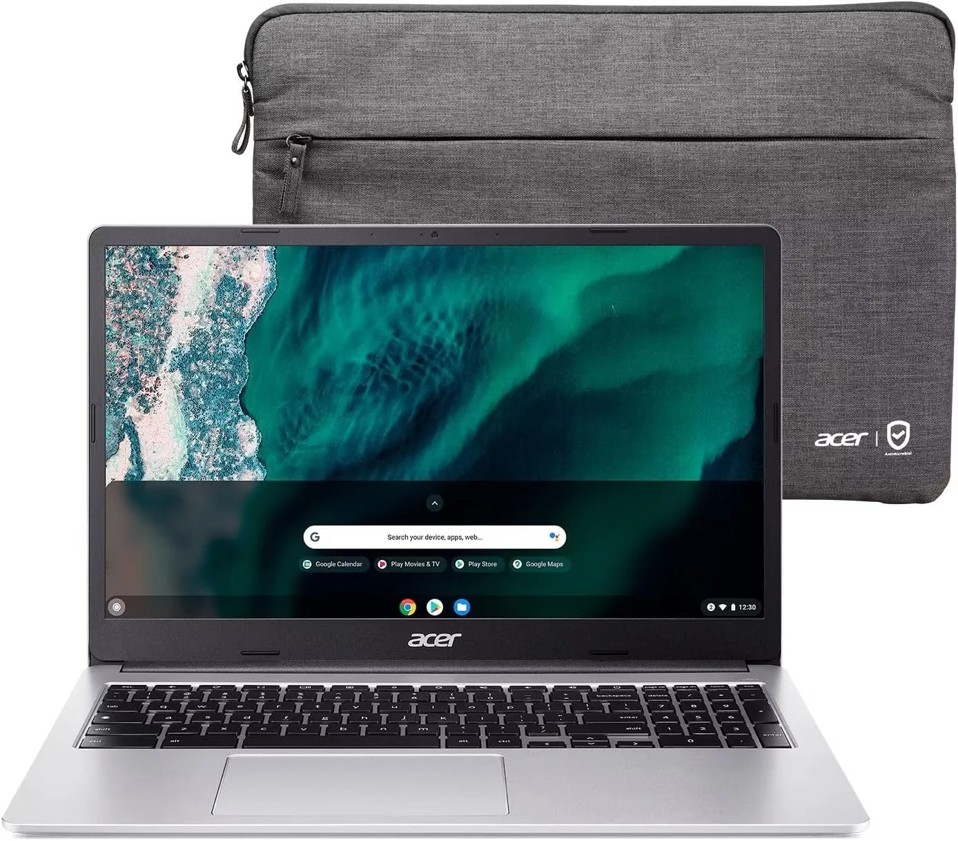 Acer 15.6" Chromebook 315 Laptop, Intel Celeron N4020, 4GB RAM, 64GB eMMC, Intel UHD Graphics 600, Wi-Fi, Bluetooth, Chrome OS, Notebook with USBHUB