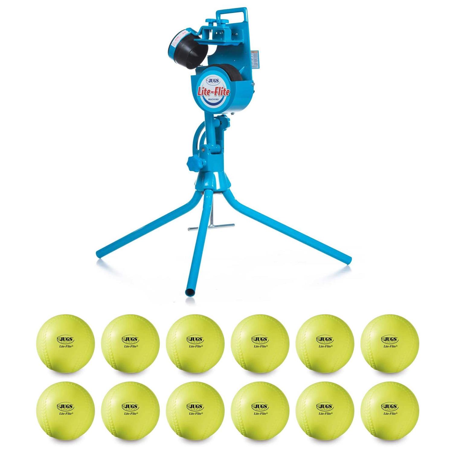 Jugs Lite-flite Machine with 1-dozen Lite-flite Softballs - Sports Supplies Online Store