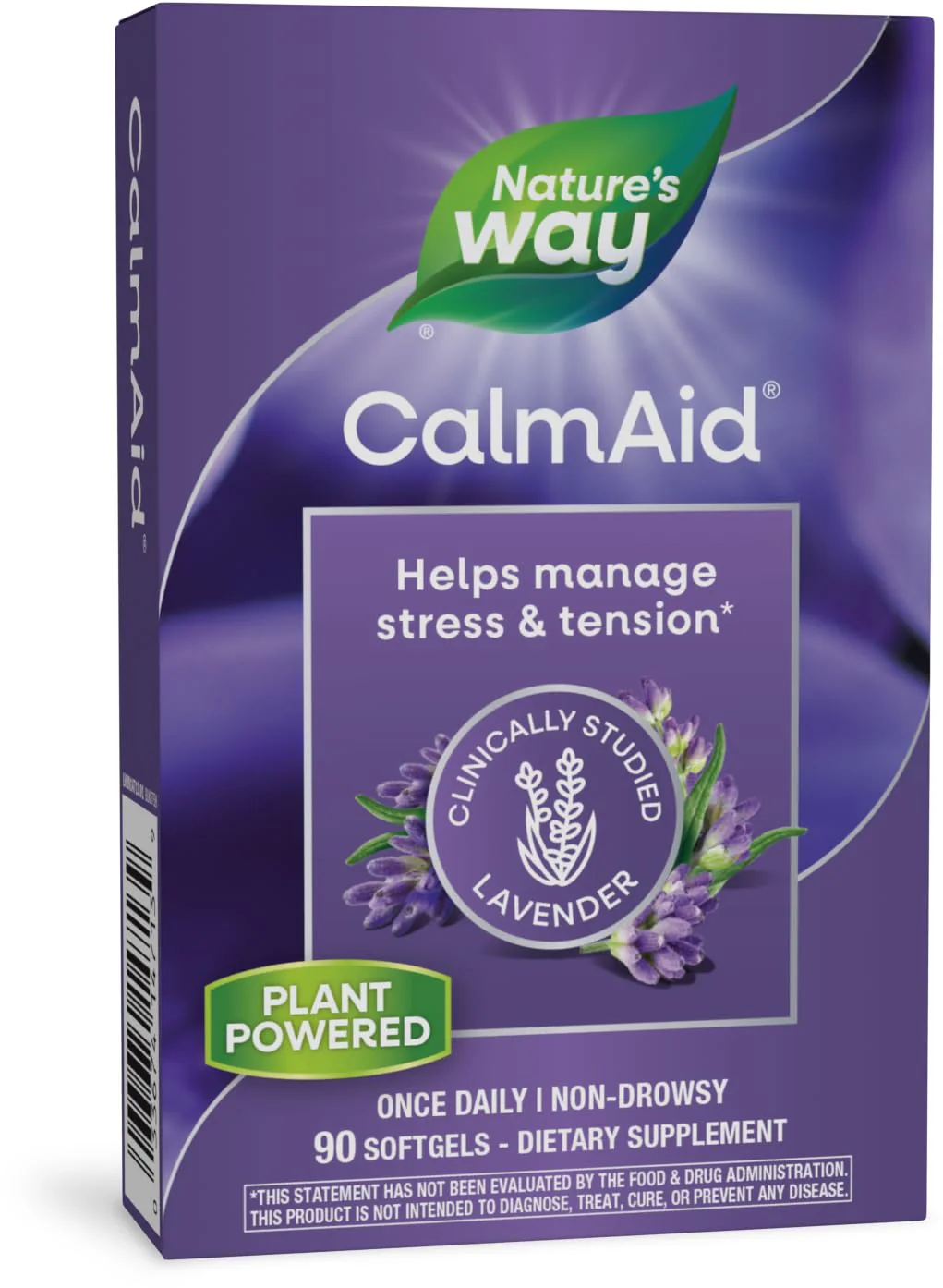 Nature's Way CalmAid, Helps Manage Stress and Tension, Clinically Studied Lavender, Non-Drowsy, 90 Softgels - Kansas Nuitrition - HNZSDS