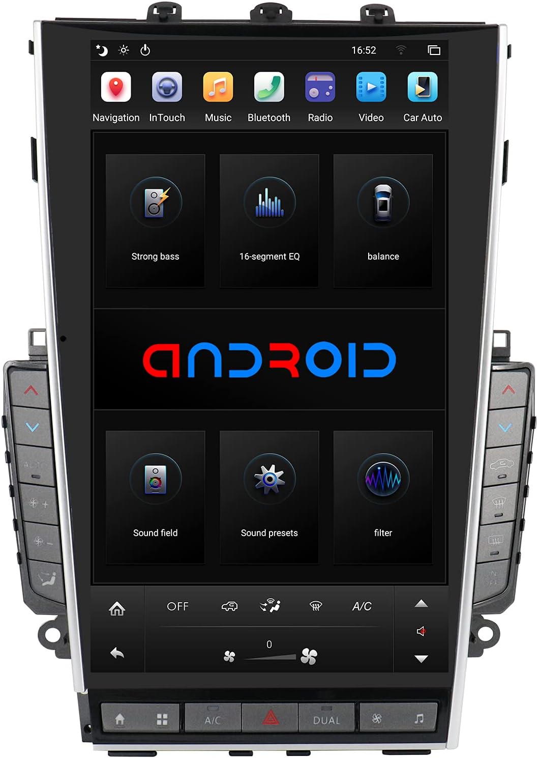 Android Car Radio for Infiniti Q50/Q50L/Q60 2014-2021, 13.6'' FHD Touch Screen Navigation Radio Car Stereo with Px6 Six-core 4GB Ram 64GB ROM