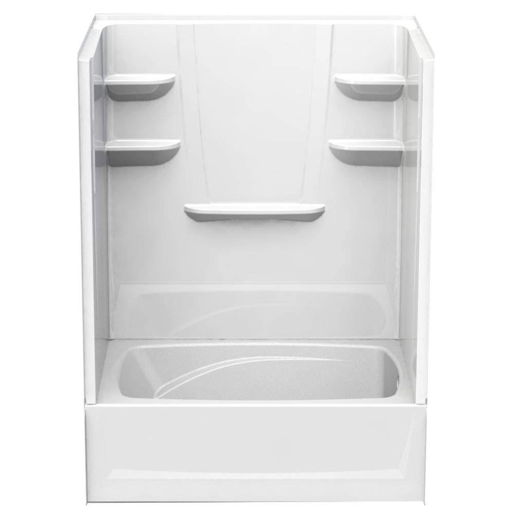 A2 6042CTSR-AW Composite 60x22 x 42x22 x 79x22 Shower Module Finish: White, Drain Location: Right