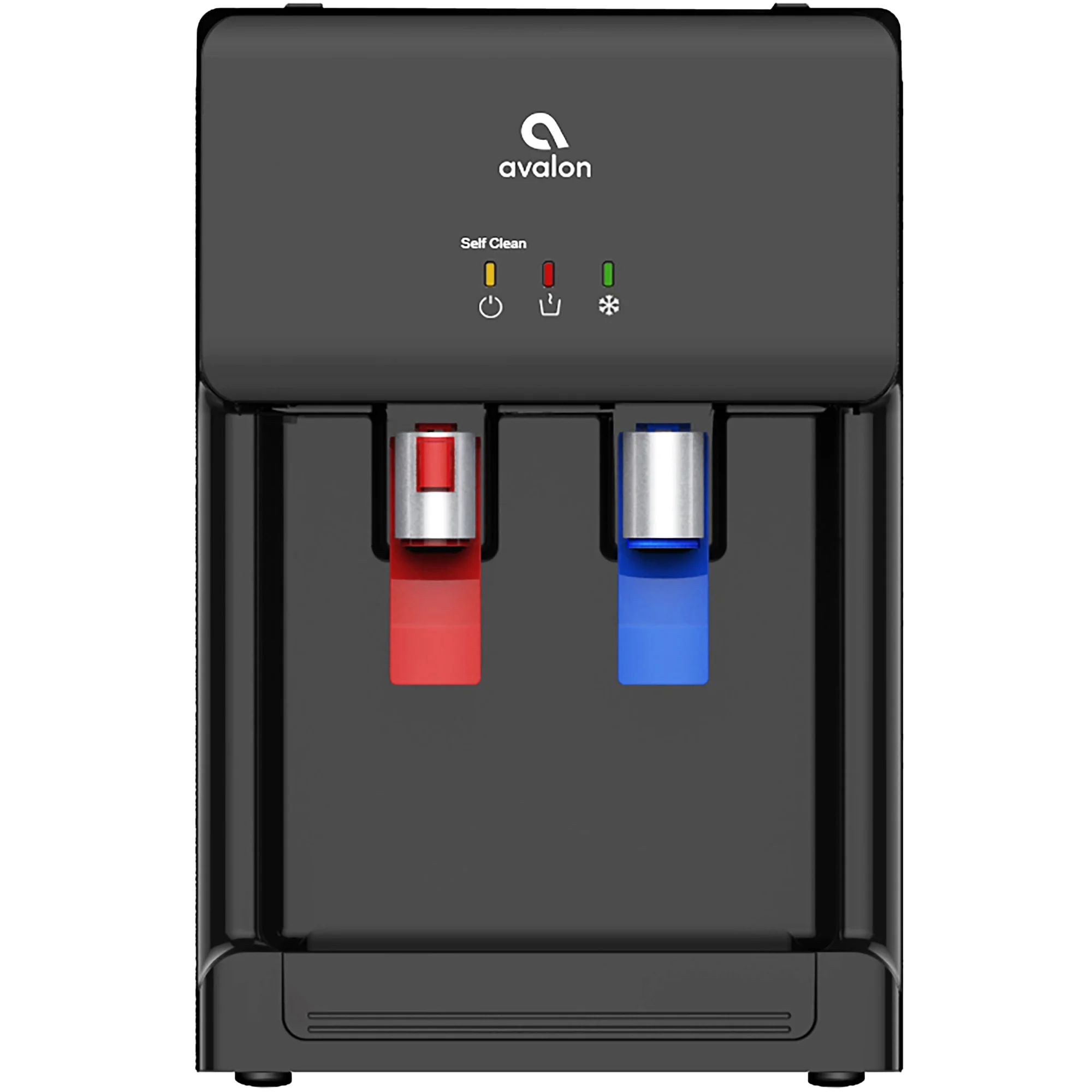 Avalon Countertop Self Cleaning Bottleless Water Dispenser - Hot & Cold Water Temperature - Black
