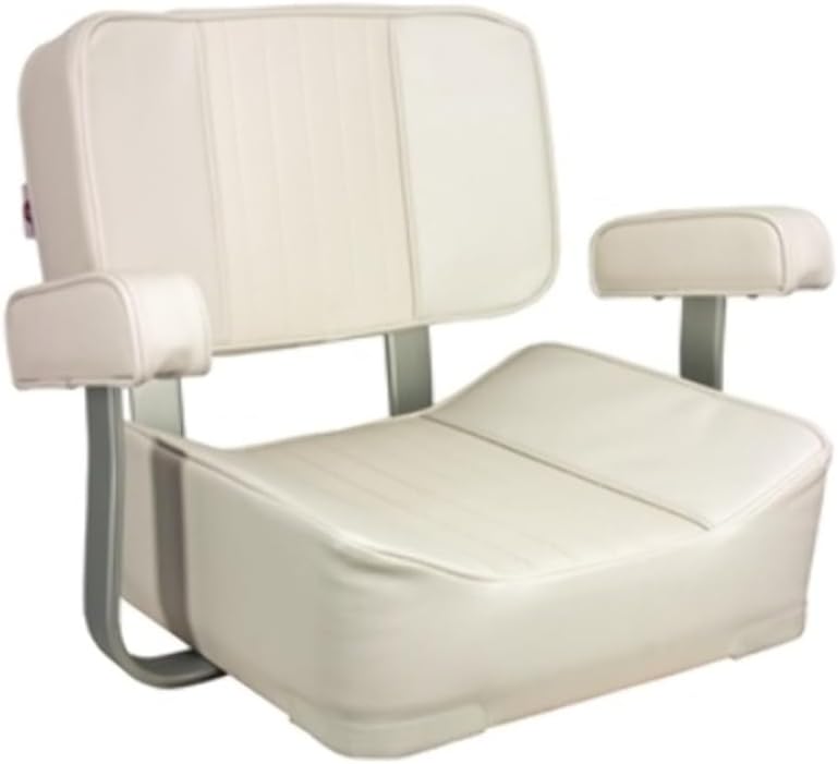 Springfield 1040002 Deluxe Captain's Seat with Armrest - Off-White