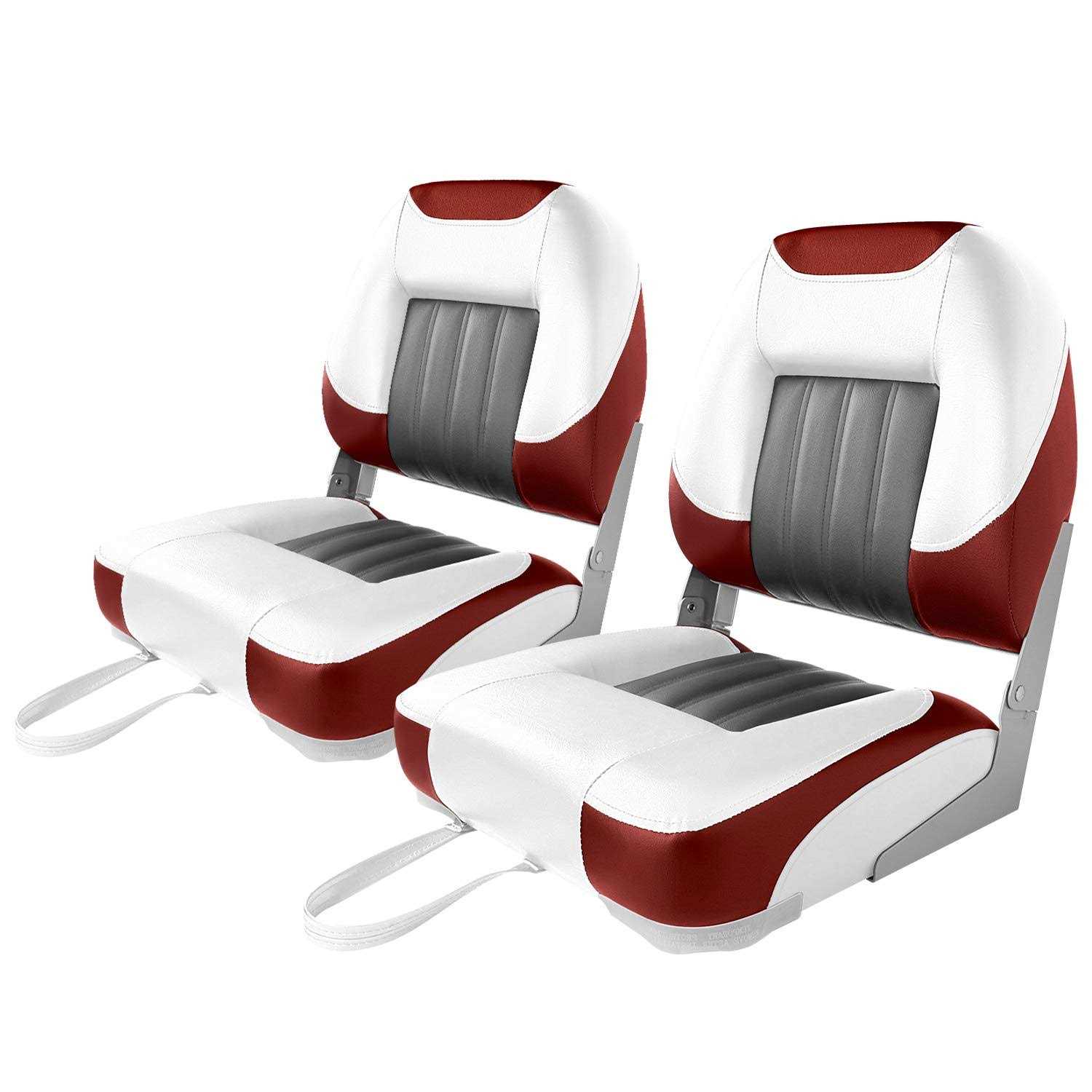 XGEAR Deluxe Low Back Fold-Down Fishing Boat Seats - Sports Supplies Online Store