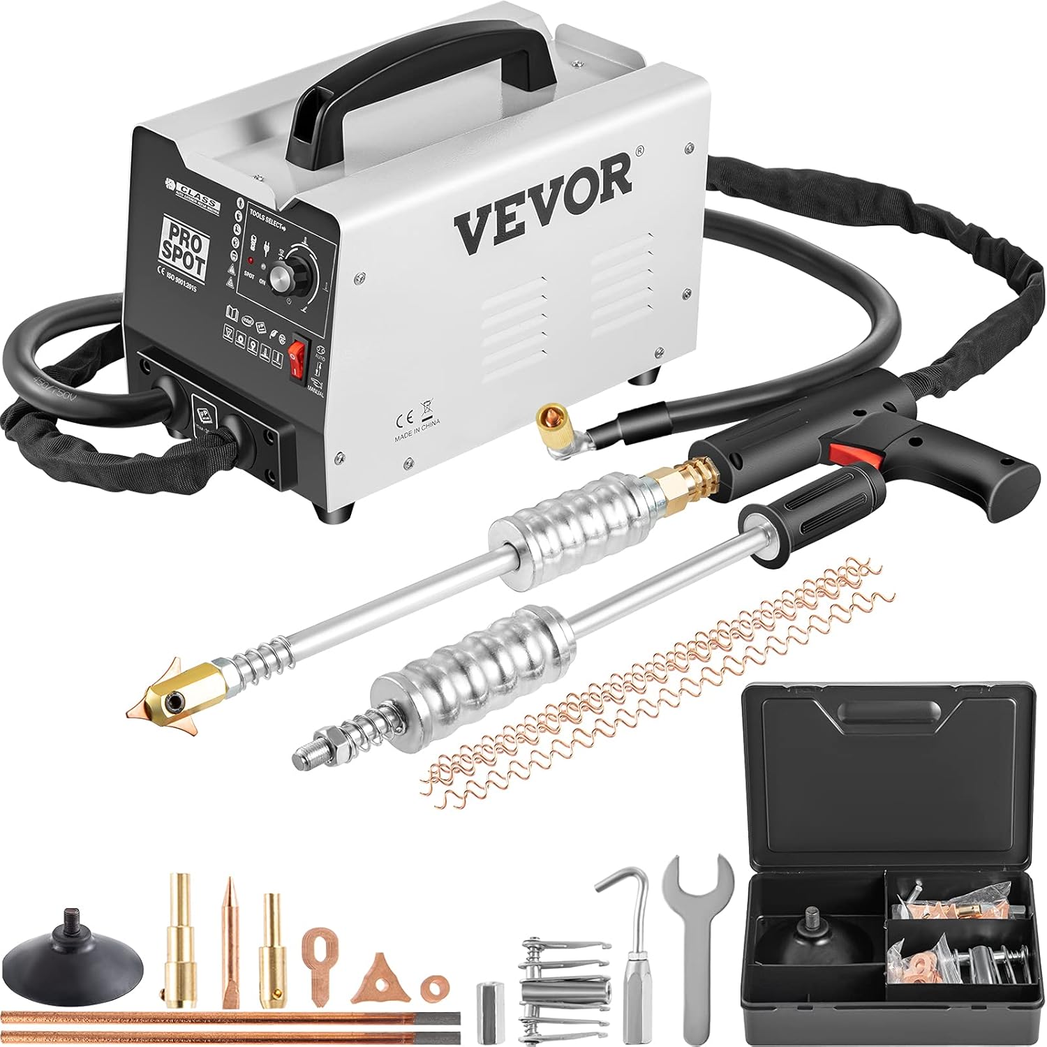 VEVOR Dent Puller Machine, 1.8KW Spot Dent Puller, 3500A Dent Puller Welder, 5 Mode Auto Body Dent Puller Welder, Digital Panel Welding Dent Puller
