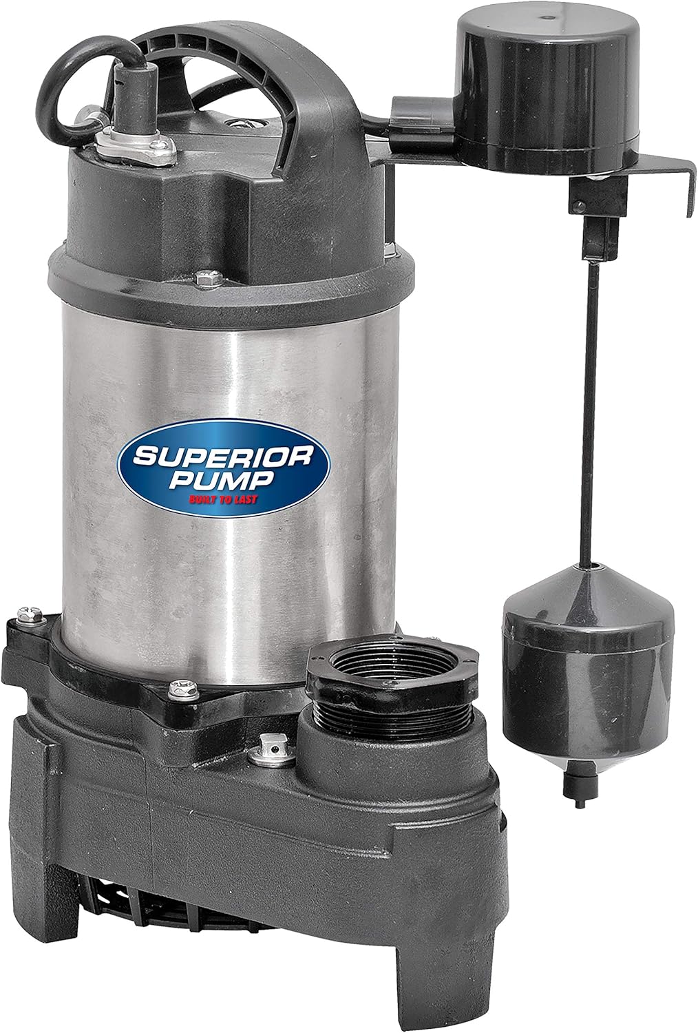 Superior Pump 92151 1 HP Cast Iron Sump Pump Side Discharge with Vertical Float Switch