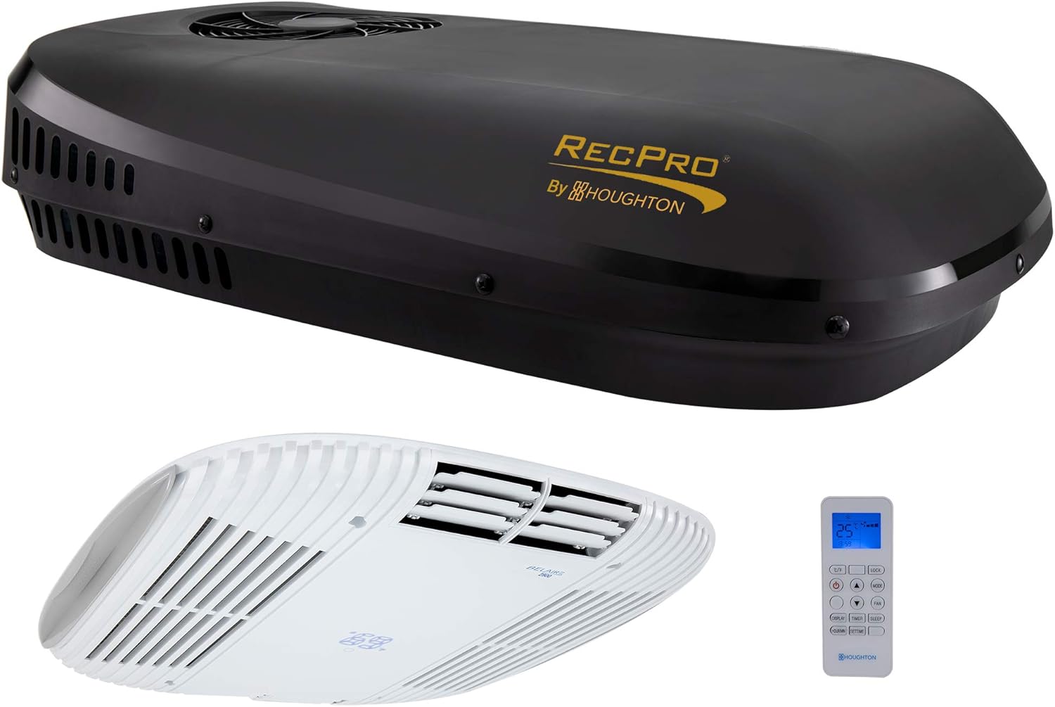 RecPro RV Air Conditioner Low Profile 9.5K Non-Ducted | Quiet AC | Cooling Only | RV AC Unit | Camper Air Conditioner (Black)