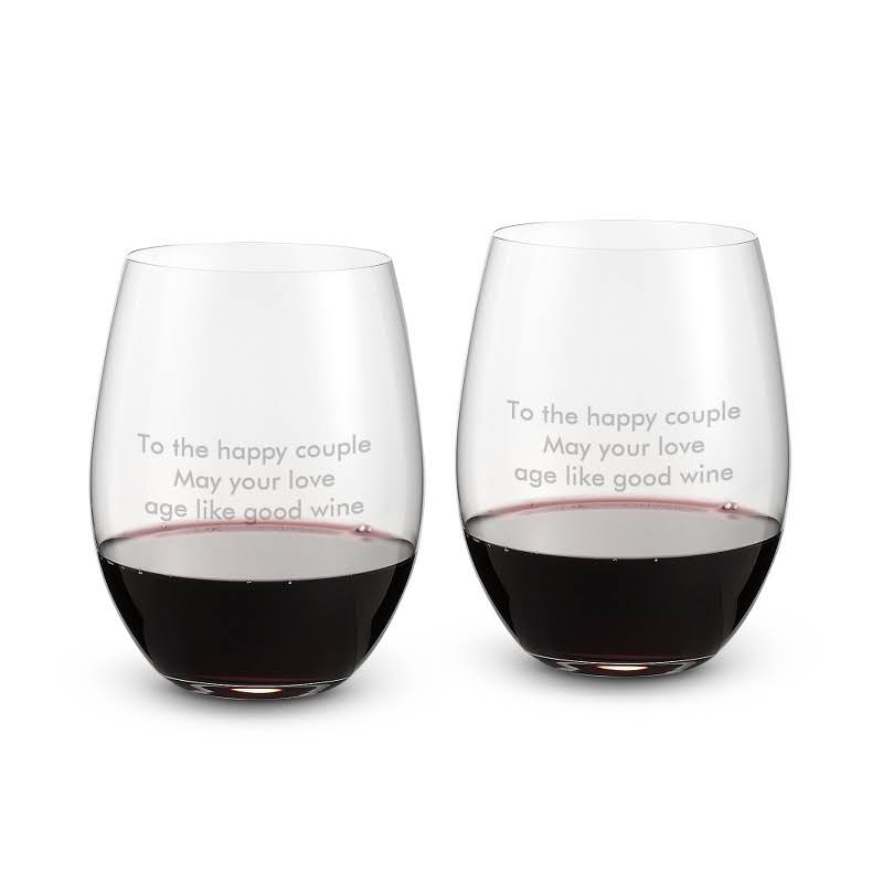 Riedel O Stemless Cabernet Merlot Set of 2 Glasses – Gifts – Personalized at Things Remembered
