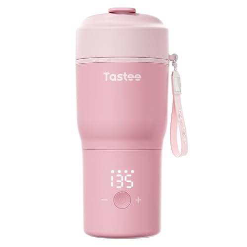 Tastee Heated Coffee Mug – 12oz Portable Travel Mug with 1℉ Precise Temperature Control, 8-Hour Heat Retention, 30W Fast Charging, Leak-Proof