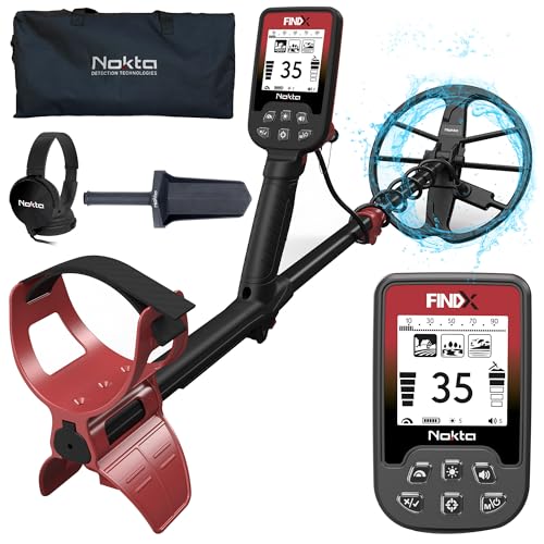 Nokta FINDX PRO Metal Detector for Adults, Professional Fully Waterproof Metal Detector for Gold, Pinpoint, USB Rechargeable