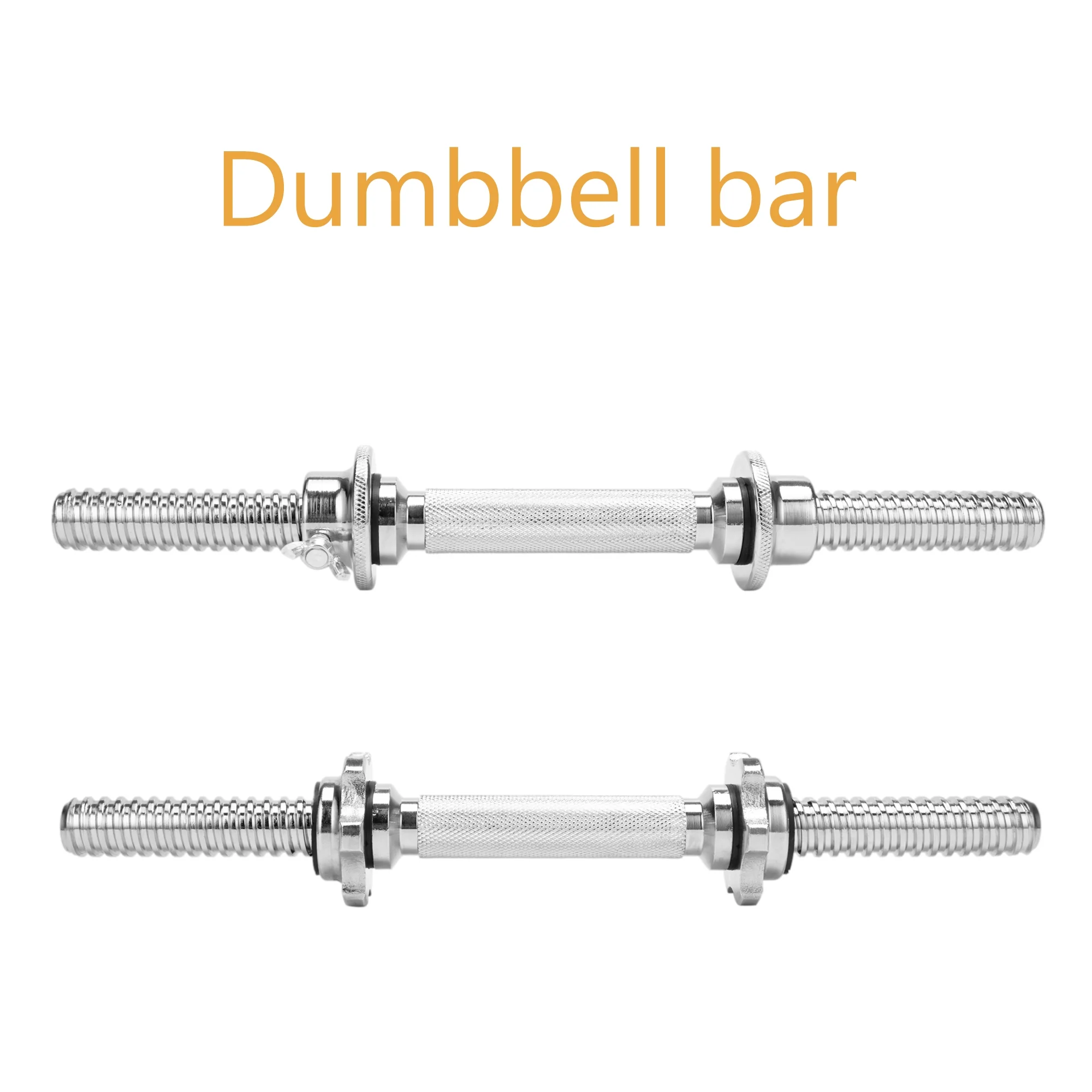 35-45CM Chrome Handles Dumbbell Bar Sports Fitness Muscles Power Exercise Weight Lifting Spinlock Collar Set