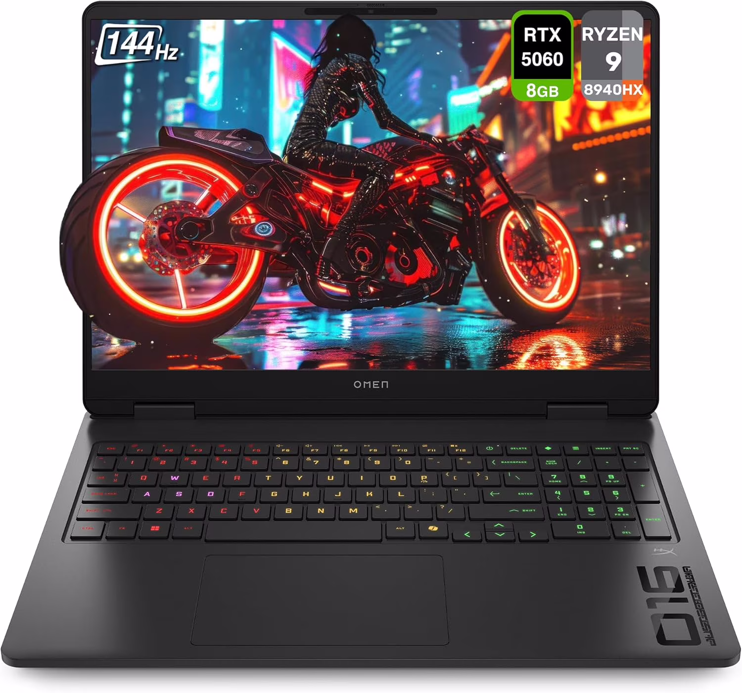 HP OMEN Gaming Laptop, AMD Ryzen 9-8940HX, 64 GB DDR5 RAM, 2 TB PCIe SSD, 16" 2K (1920x1200) 144Hz Display, Nvidia G-Force RTX 5060