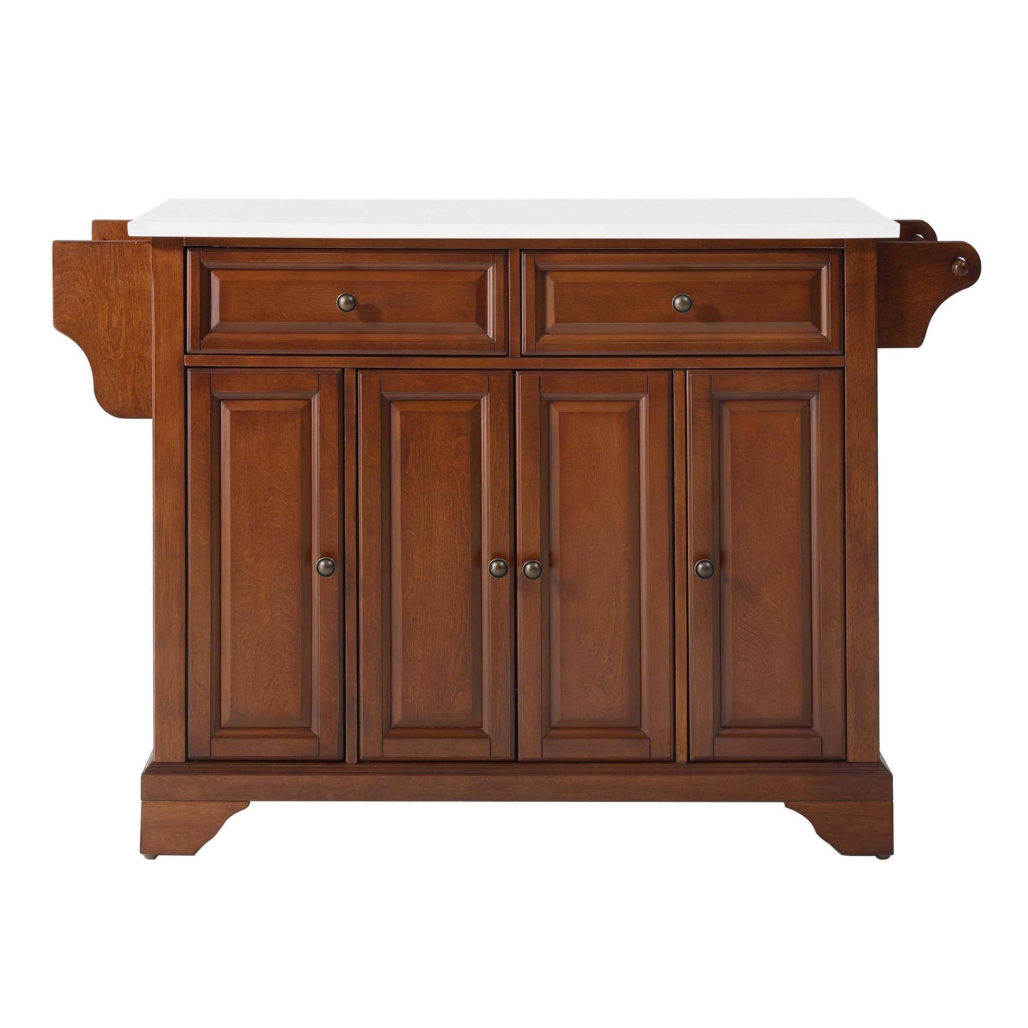 Lafayette Granite Top Full Size Kitchen Island/Cart Cherry - Crosley