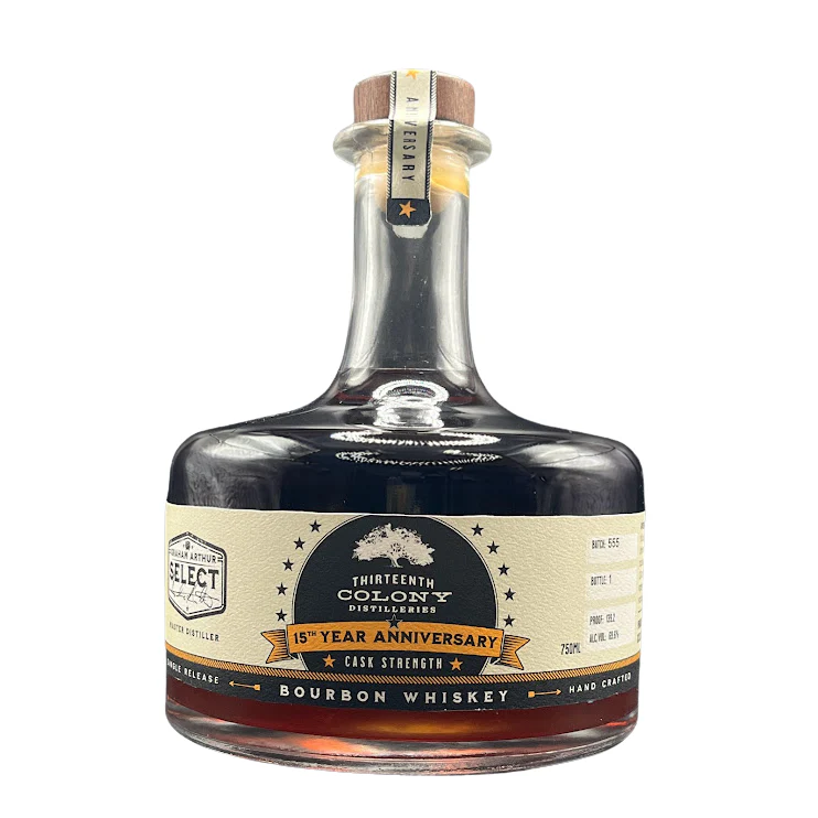 Thirteenth Colony Distillery 15th Anniversary Cask Strength Bourbon 139.2 Proof - Nestor Liquor