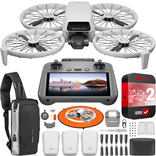 DJI Flip Fly More Combo with RC 2 Screen Remote Controller, Drone with 4K UHD Camera for Adults, Palm Takeoff, Auto Return, Intelligent Flight