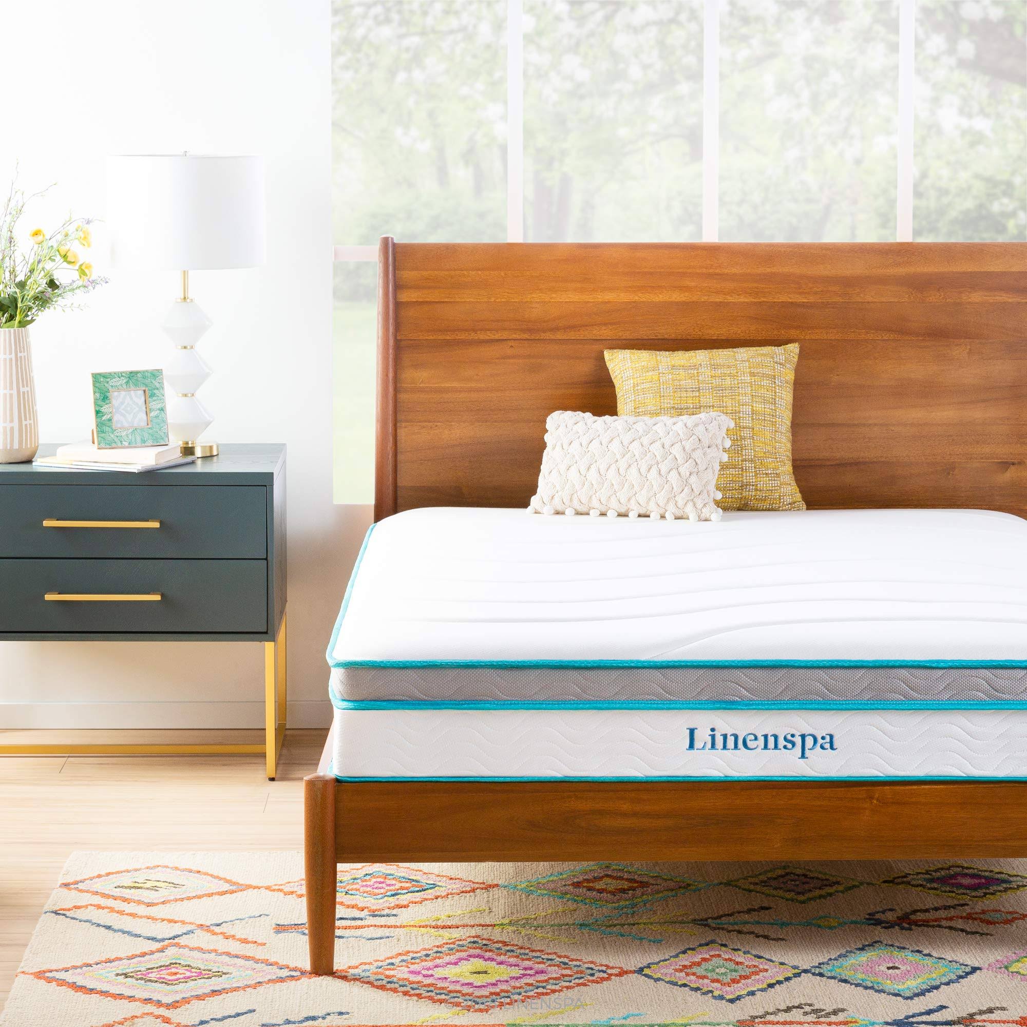 Linenspa 10 inch Memory Foam and Innerspring Hybrid Mattress - Medium Feel - Queen