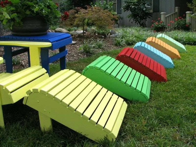 Weathercraft Designers Choice Painted Adirondack Ottoman Lettuce