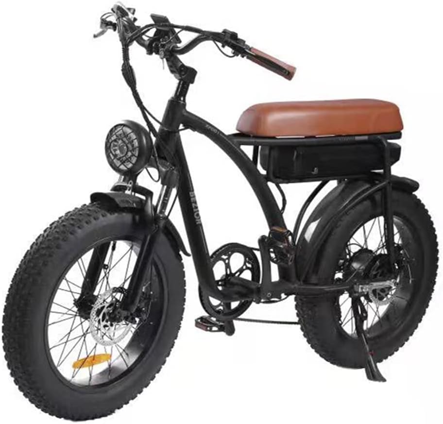 Electric Bike for Adults, 1000W 48v 12.5Ah Removable Lithium Battery, 20" x 4.0 Fat Pneumatic Tire, 7-Speed Gear Ebikes, Speed up to 45km/h