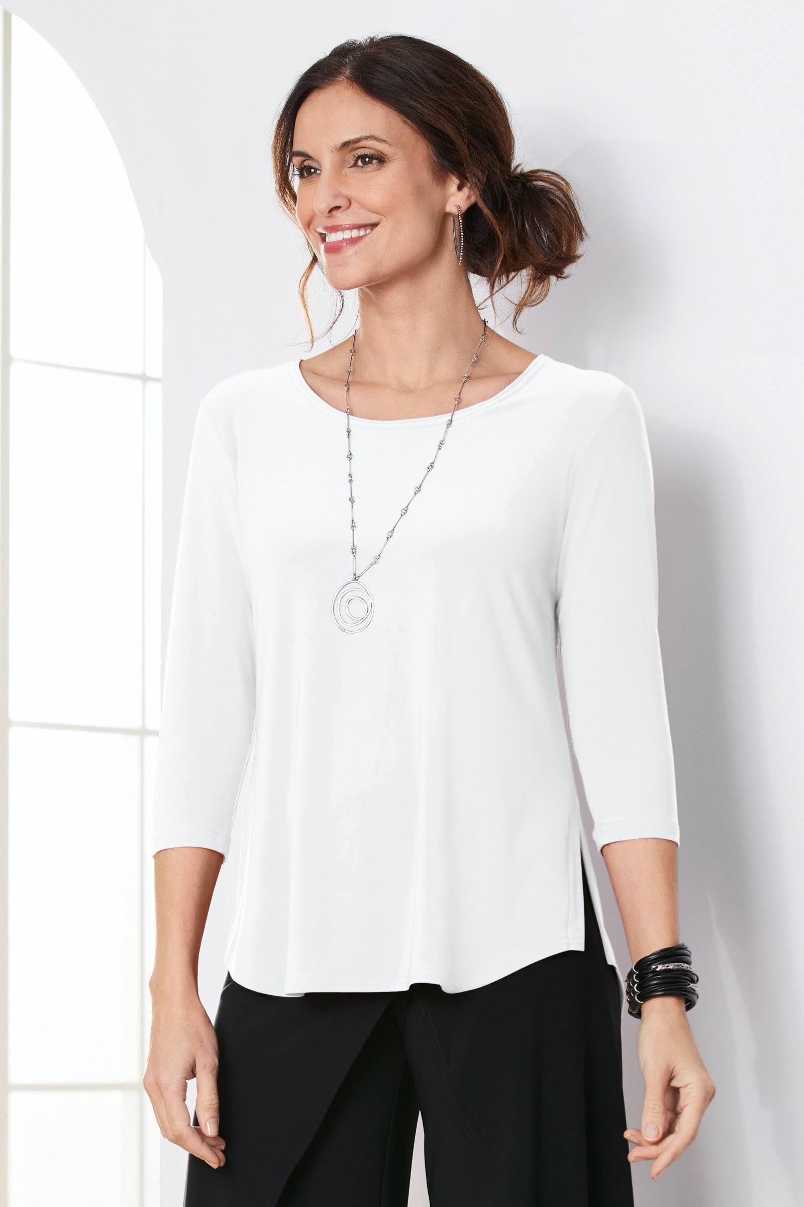 Go to Classic Tee by Sympli - White, 10 (Knit Top)