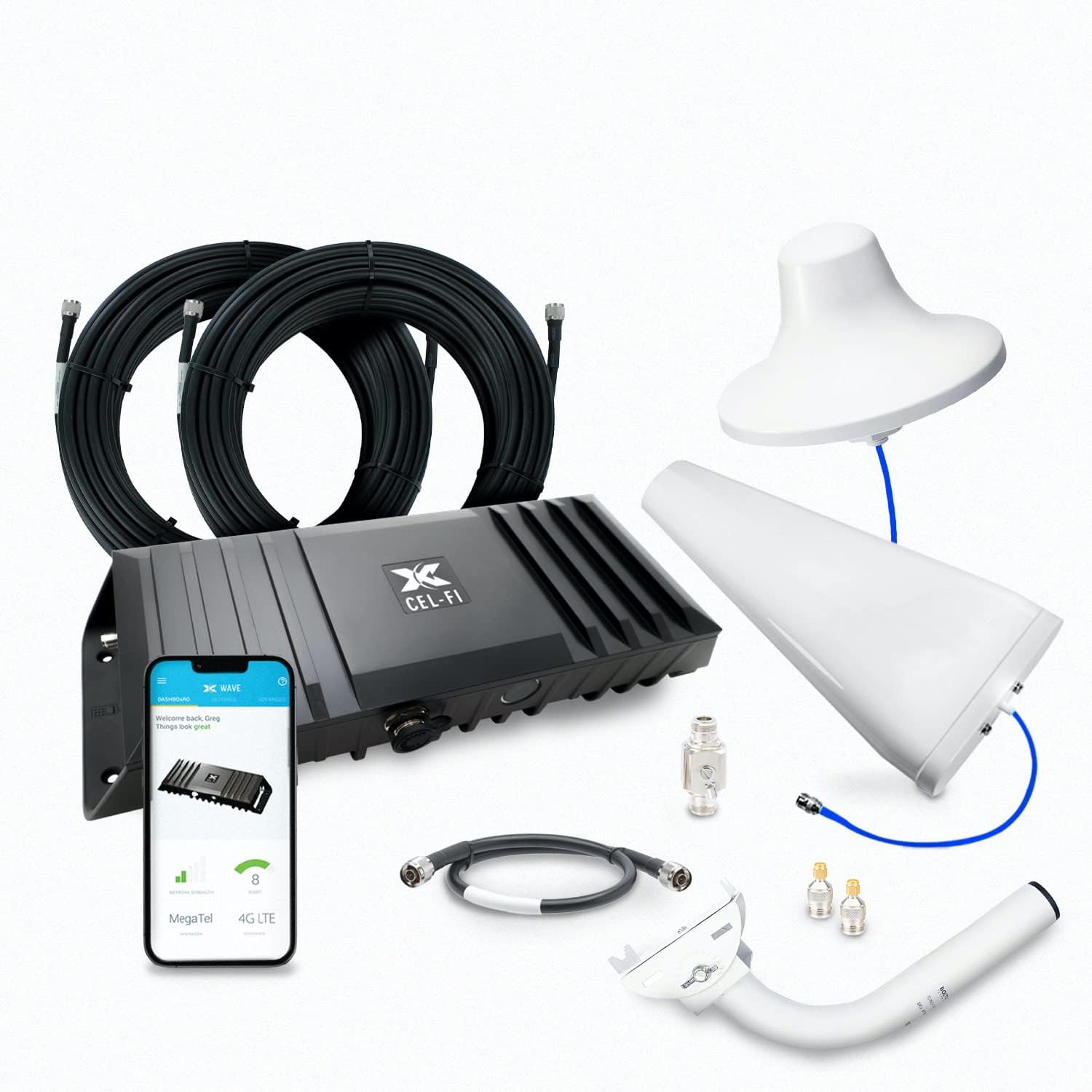 Cel-Fi GO X | Cell Phone Signal Booster | 1 Directional Panel Antenna Bundle Kit