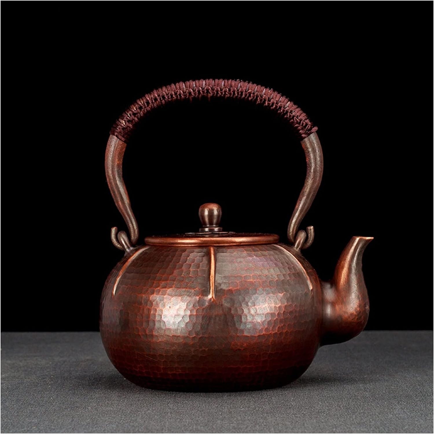 Teapot Copper Tea Kettle Uncoated Red Copper Boiling Water Tea Pot for Electric Ceramic Stove Teapot High-End Gift Tea Set 1.3L Tea Kettle