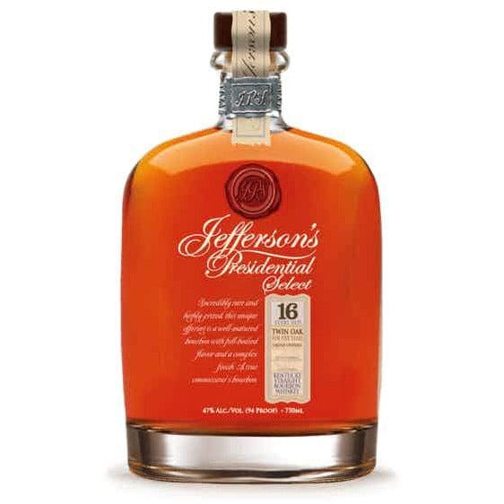 Jefferson's Presidential Select 16 Year Old Twin Oak Straight Bourbon - Nestor Liquor