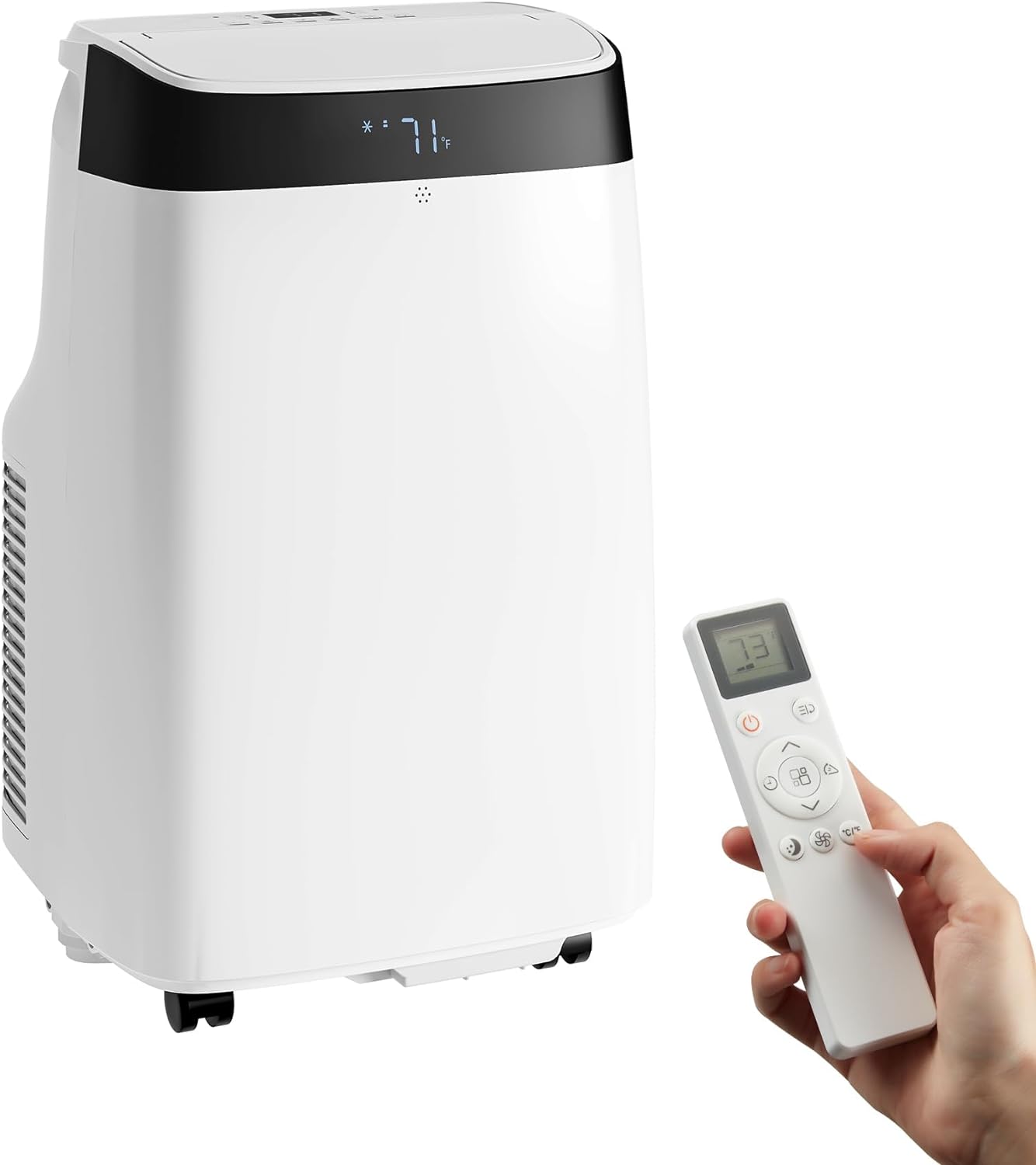 Portable Air Conditioner with 10000 BTU Cooling Power - Remote Control, 450 Sq. Ft Coverage, 3-in-1 Functions, Digital Display