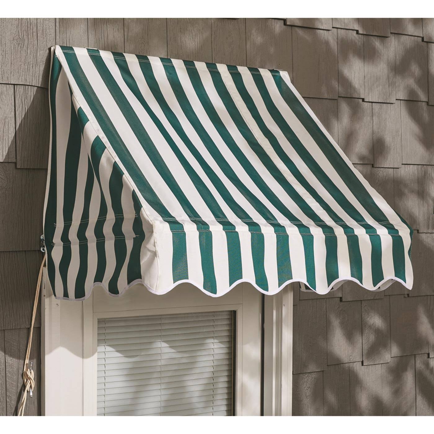 CASTLECREEK 8& Window and Door Awning, Navy/White