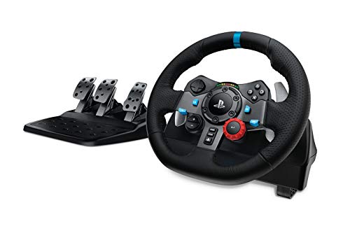Logitech G29 Driving Force Racing Wheel and Floor Pedals, Real Force Feedback, Stainless Steel Paddle Shifters, Leather Steering Wheel Cover