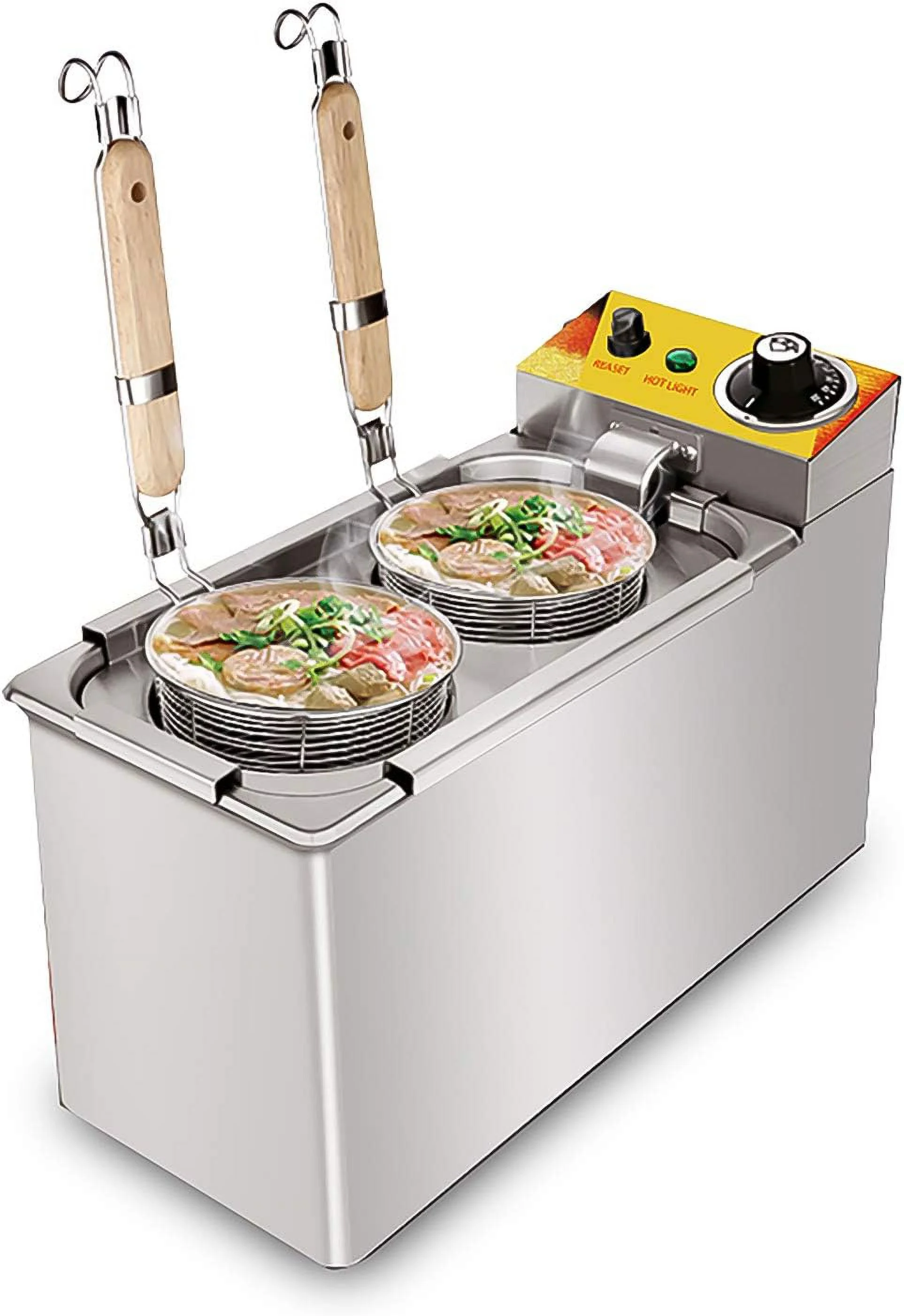 Electric Pasta Cooker | Noodle Machine | Hot For Pasta And Noodles | Stainless Steel | 2KW | 110V (2 s)