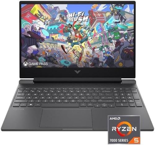 HP Victus 15.6" FHD 144HZ Gaming Laptop | AMD Ryzen 5-7535HS (Beat i7-11800H) | AMD Radeon RX 6550M|Backlit Keyboard| 8GB RAM DDR5 | 512GB SSD |