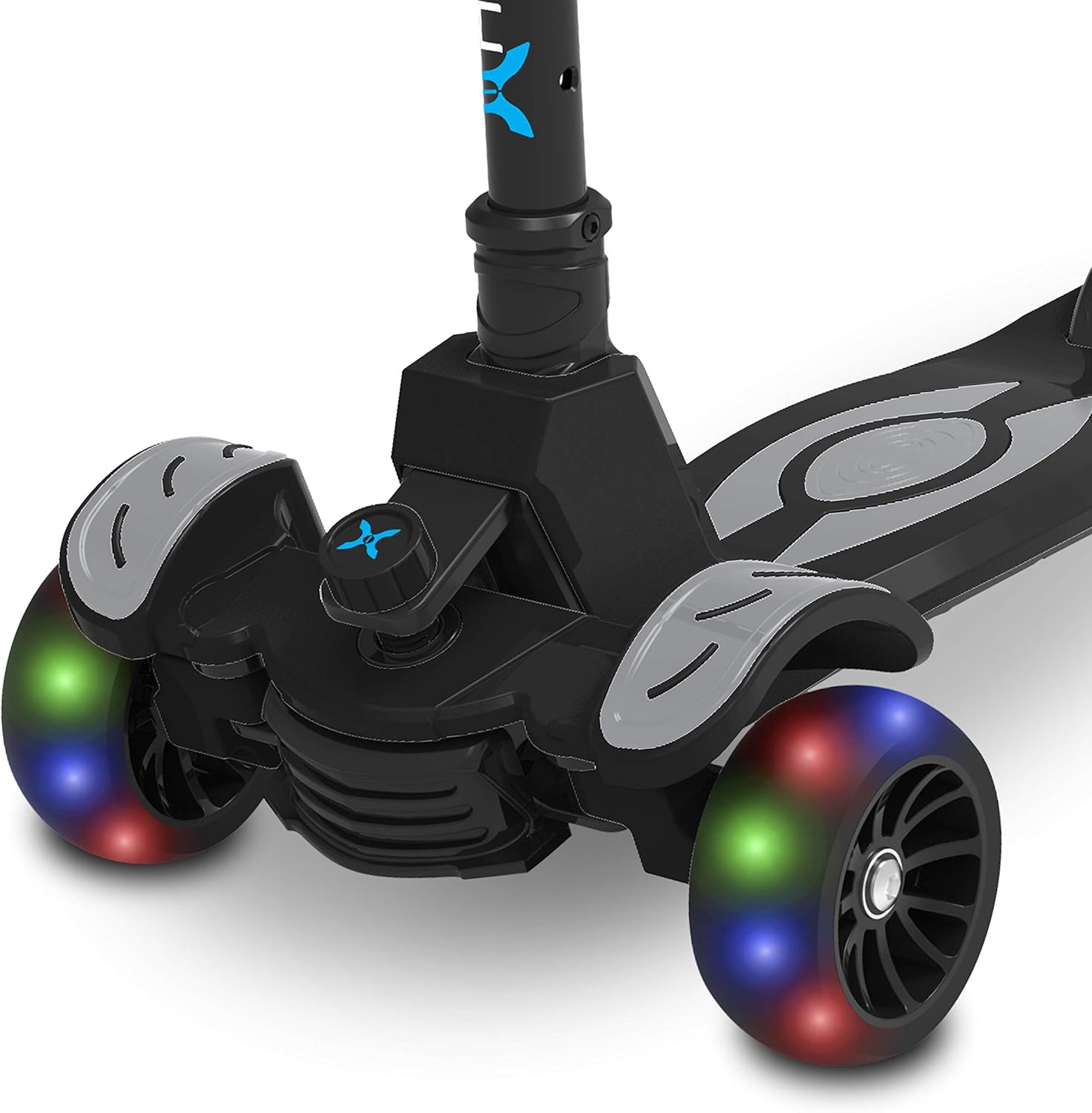 Hover-1 Vivid Folding Kick Scooter for Kids (5+ Year Old) | Features Lean-to-Turn Axle, Solid PU Tires & Slim-Design, 110 LB Max Load Capacity