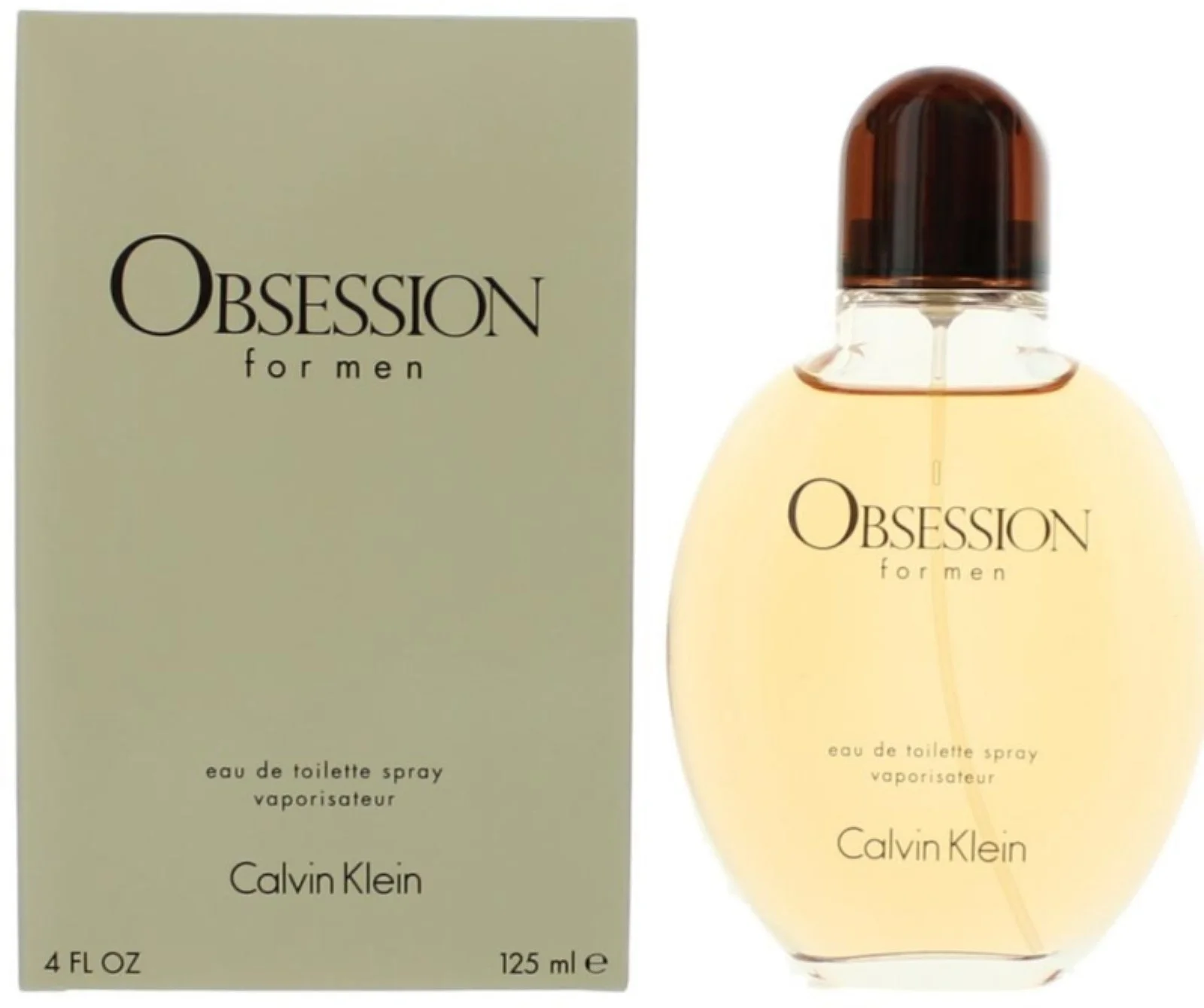Obsession for men By Calvin Klein Eau de Toilette Spray 4 oz (Pack of 4)