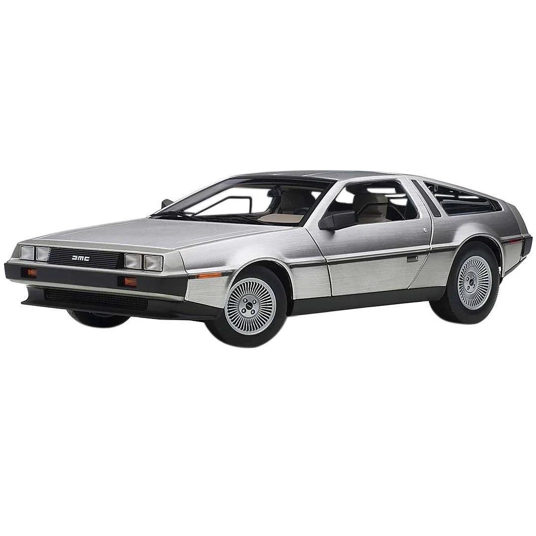 Delorean DMC 12 Satin Silver 1/18 Model Car by AUTOart