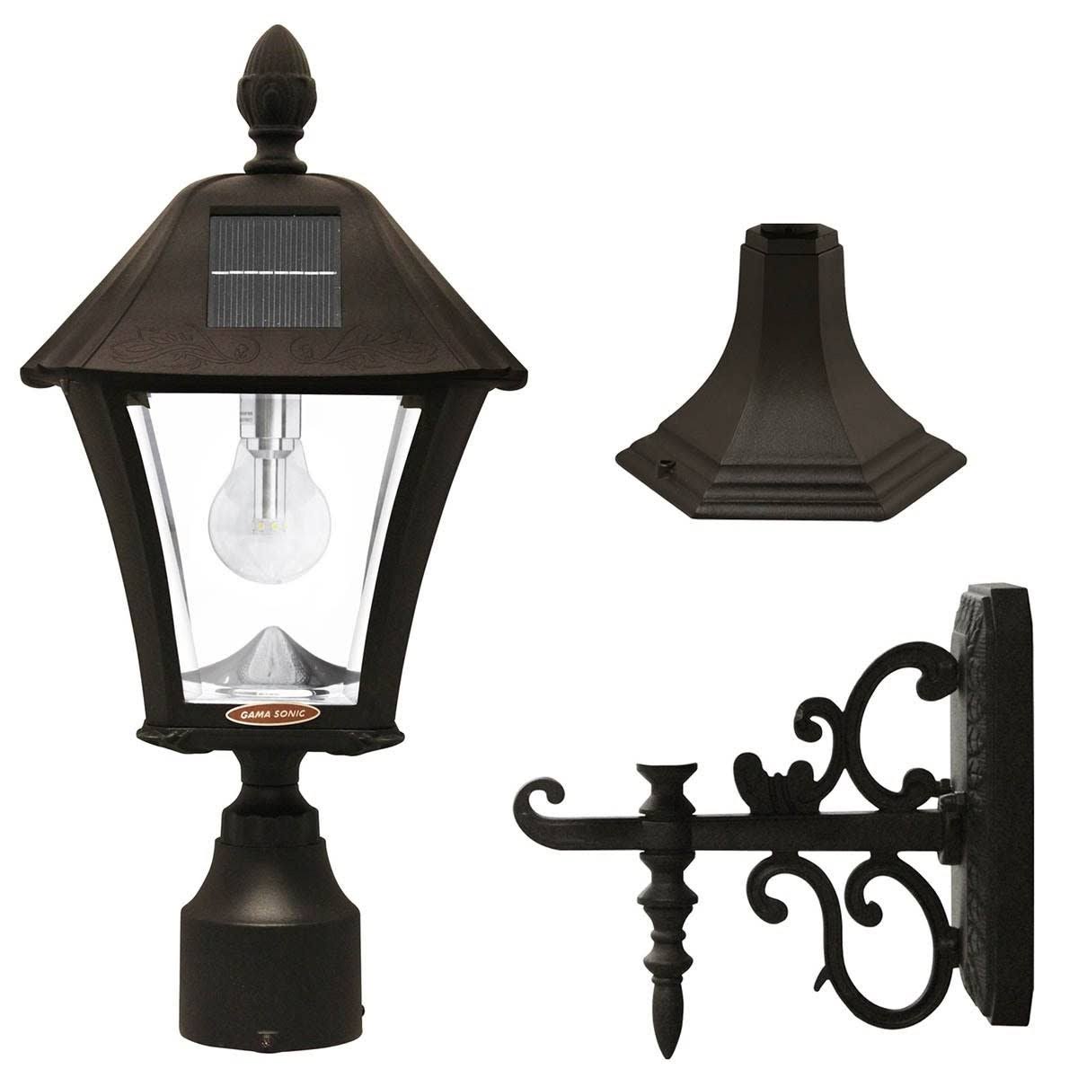 Gama Sonic 106B033 Baytown Bulb Solar Light Fixture, Lamp Only, Black - Megean