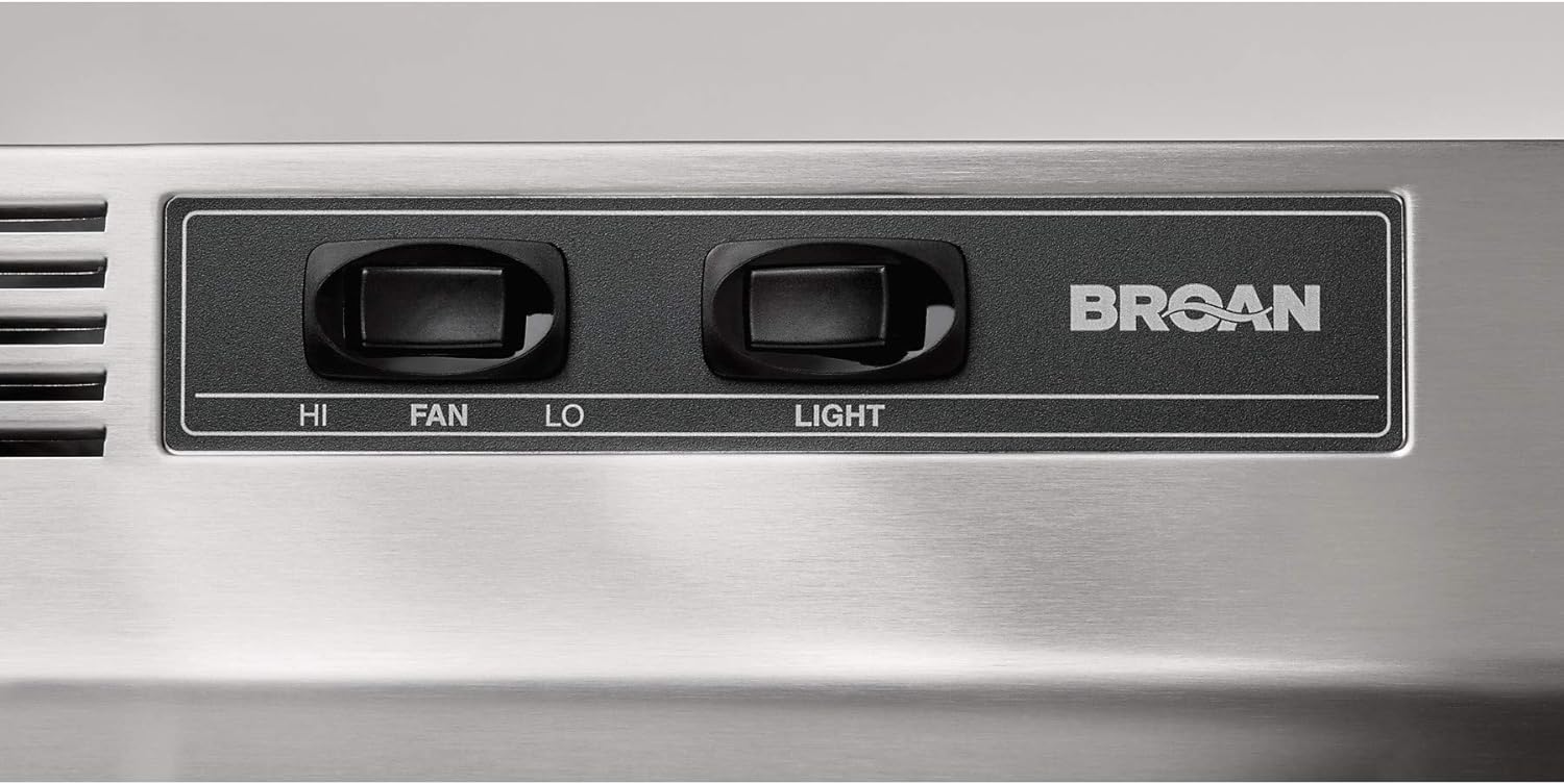 Broan-NuTone 412404 Non-Ducted Under-Cabinet Ductless Range Hood Insert, 24-Inch, Stainless Steel