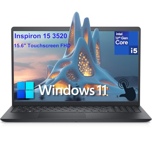 Dell Inspiron 15 3520 3000 15.6" Touchscreen FHD Laptop Computer, 12th Gen Intel 10-Core i5-1235U (Beat i7-1195G7), 32GB DDR4 RAM, 1TB PCIe SSD