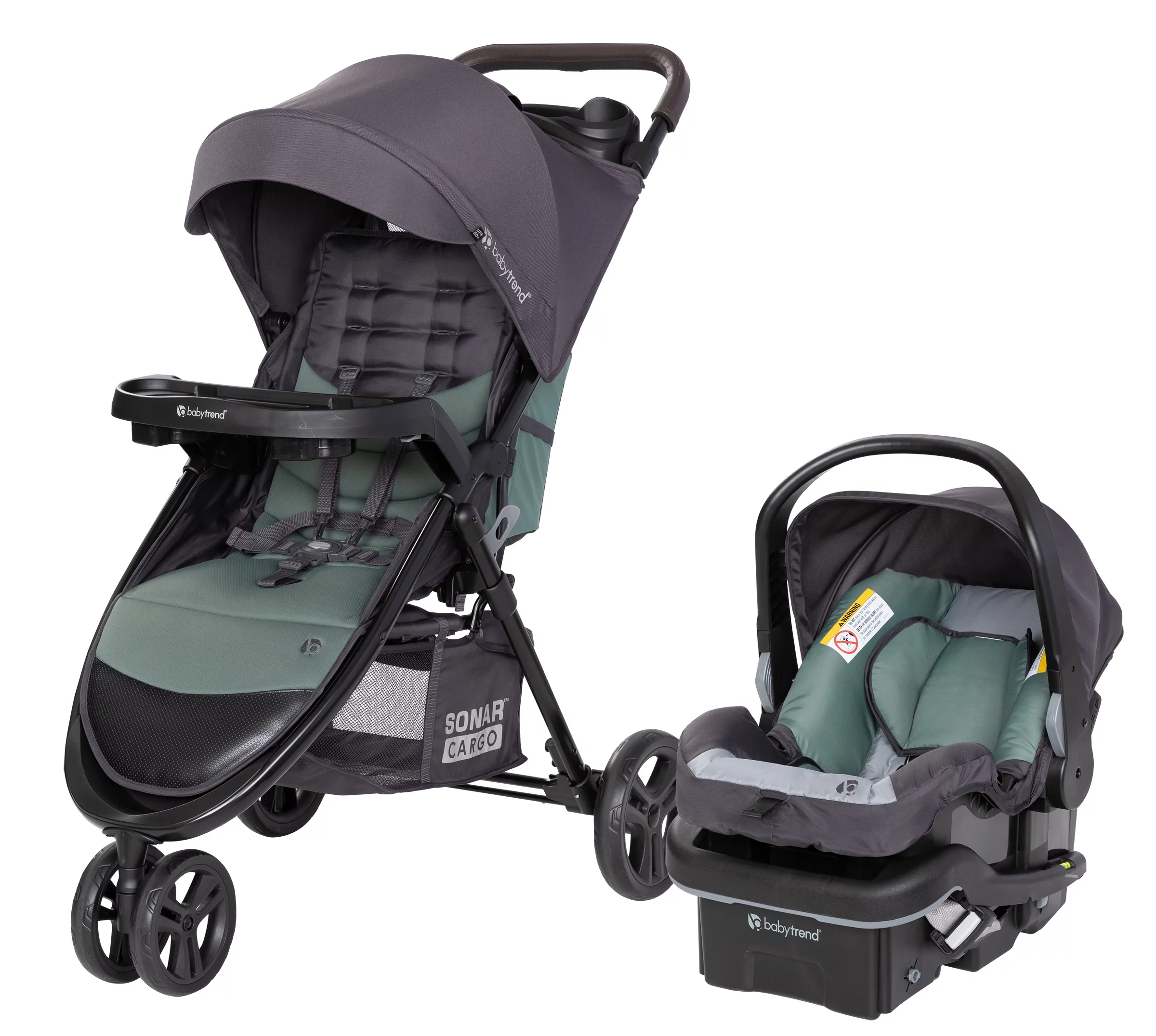 Baby Trend Sonar Cargo 3-Wheel Travel System with EZ-Lift™ 35 PLUS Infant Car Seat - Desert Sage
