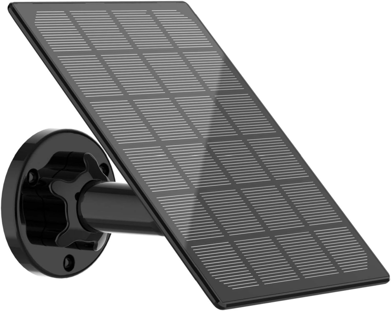 Solar Panel for Wireless Outdoor Security Camera Compatible with DC 5V Rechargeable Battary Powered Surveillance Cam