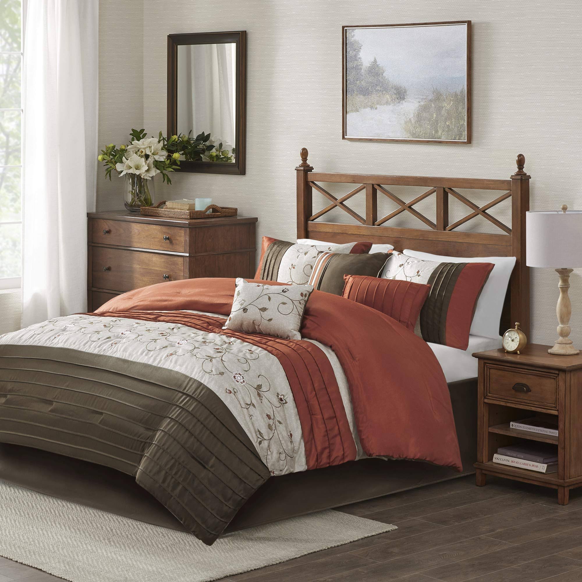 Madison Park Serene Embroidered 7 Piece Comforter Set Cal King