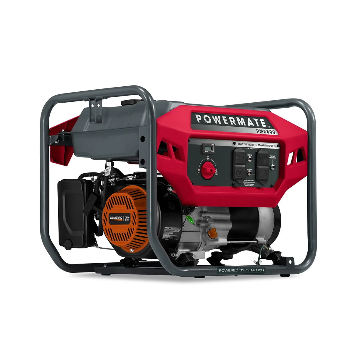 Powermate PM3800 3800 Watt Manual Start Gas Powered Portable Generator with COSense - 49ST/CSA