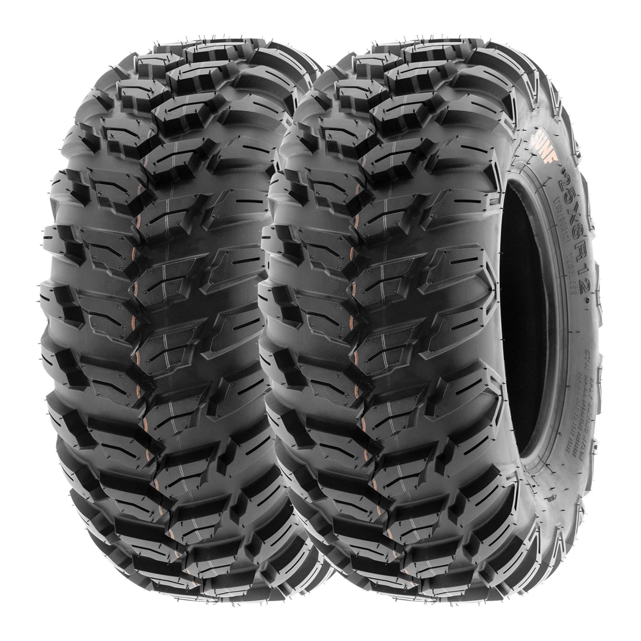 Set Pair of 2 Sunf Radial All Terrain ATV UTV Tires 26x11R-12 26x11x12 6 PR A043