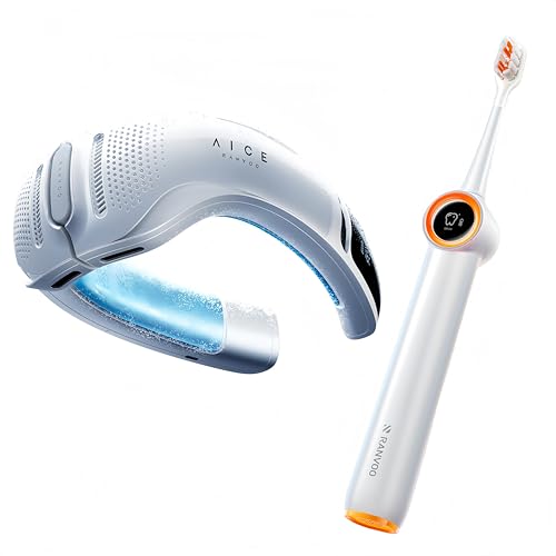 RANVOO Save $93 to Get AICE LITE Plus White and Bubble Sonic Electric Toothbrush White Together