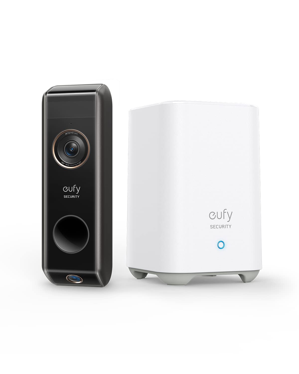 eufy Security Video Doorbell Dual Camera (Battery-Powered) with HomeBase, Wireless Doorbell Camera, Dual Motion and Package Detection, 2K HD