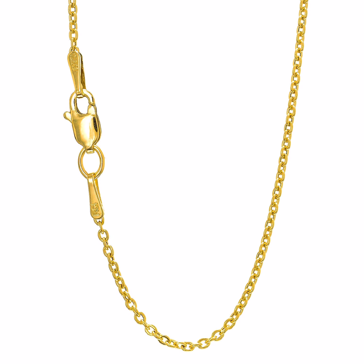 14k Yellow Gold 1.9Mm Forsantina Chain Necklace 20"